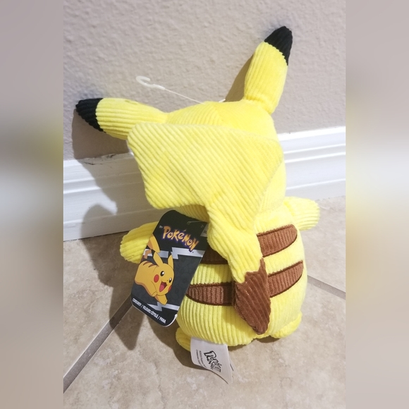 Pokemon 8 Inch Corduroy Pikachu Plush - Picture 2 of 5